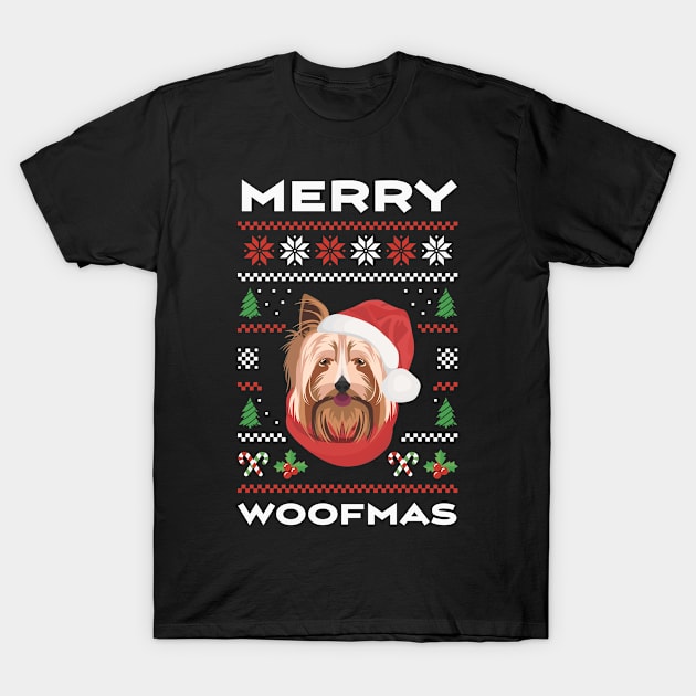 Yorkshire Terrier Christmas T-Shirt by GreenOptix